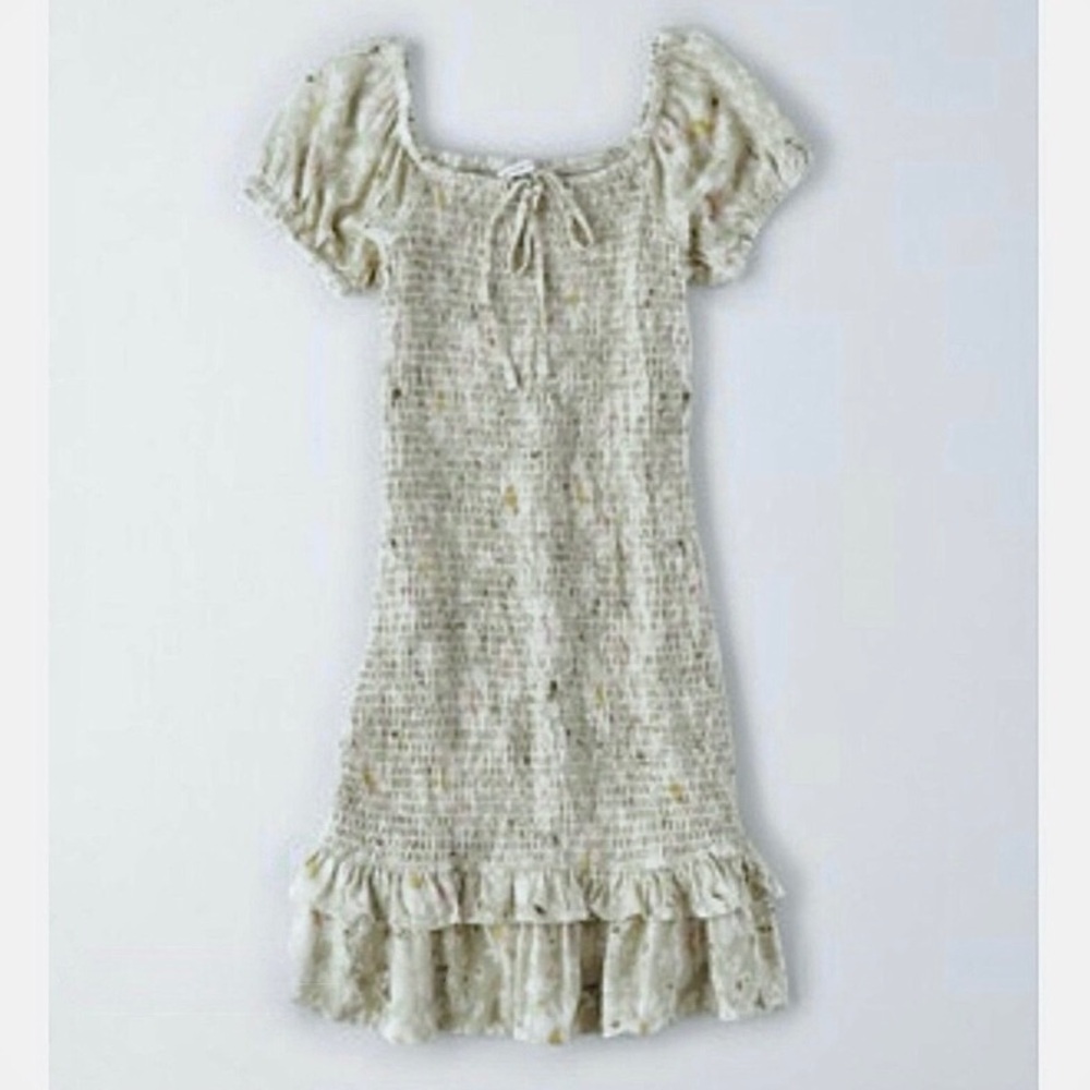 AE - Floral Smocked Mini Dress